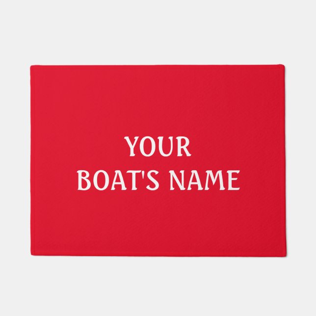 Paillasson Red Boat Name Dock Mat (Devant)