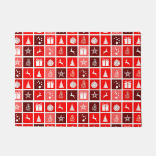 Paillasson Red Christmas Holiday Cute Tree Reinder
