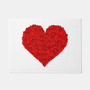 Paillasson Red Heart Love Valentines for Girlfriend Femmes Lu