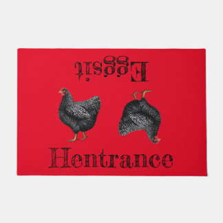 Paillasson Red Hen Door Mat Farmhouse Hentrée Eggit