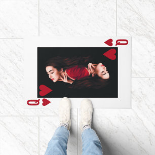 Paillasson Reine de Coeur Coiffeuse pour Entreprise Photo Rou