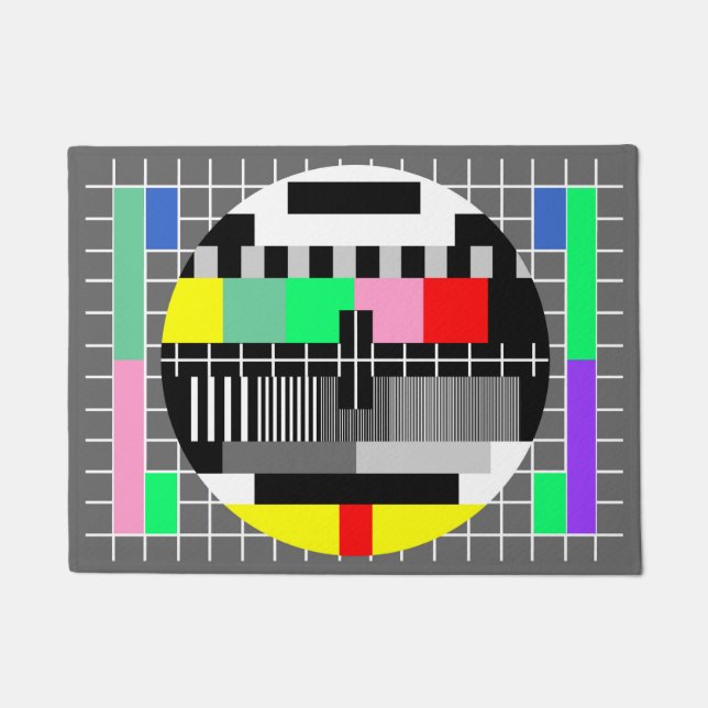 Paillasson Rétro écran d'essai de la couleur TV (Devant)