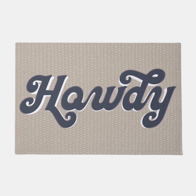 Paillasson Rétro Ferme Howdy Welcome (Devant)