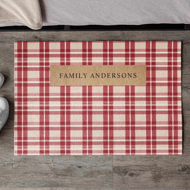 Paillasson Révère rustique | Embracer la ferme rouge Plaid (Créateur téléchargé)
