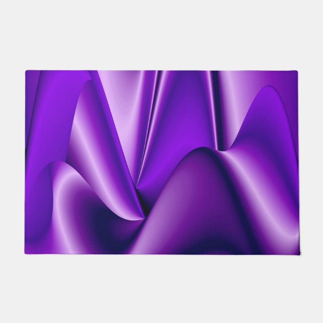 Paillasson Rêves arc-en-ciel à fleurs violettes (Devant)