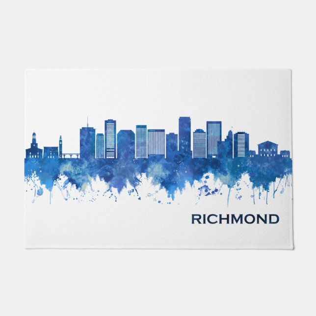 Paillasson Richmond Virginia Skyline Blue (Devant)