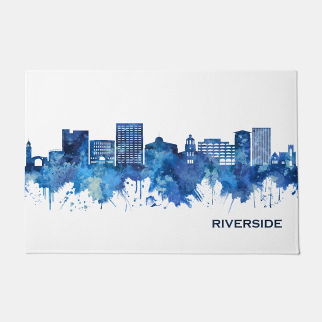 Paillasson Riverside California Skyline Blue (Devant)
