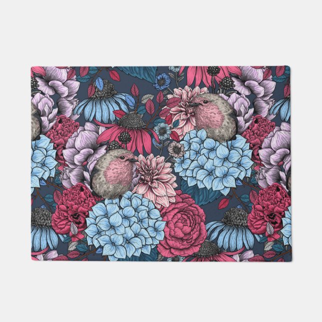 Paillasson Robins dans le jardin 3 (Devant)