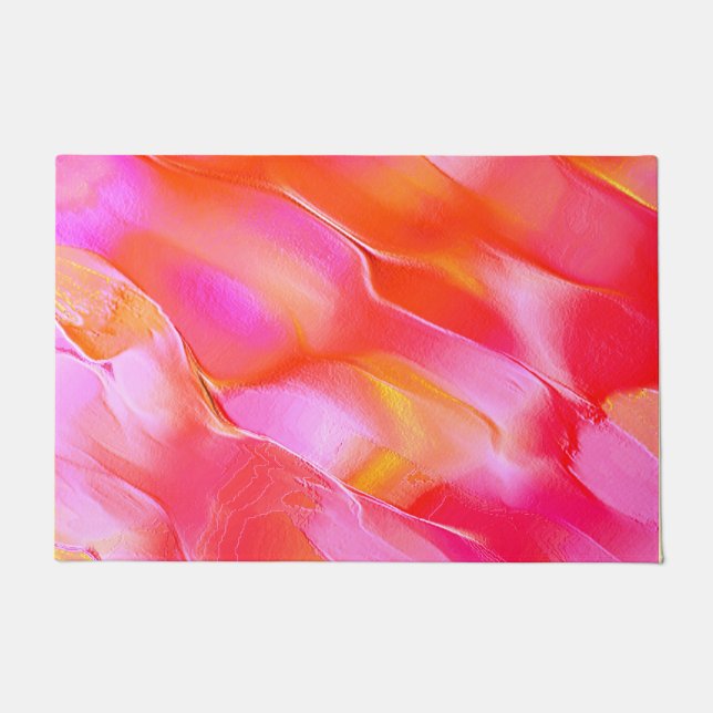 Paillasson Rocher rose et orange pâle (Devant)