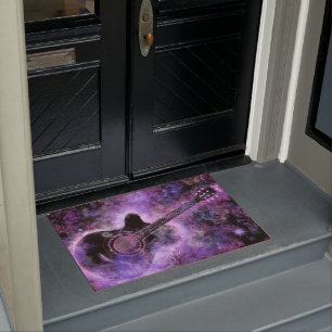 Paillasson Rock N Roll Guitar Doormat Purple