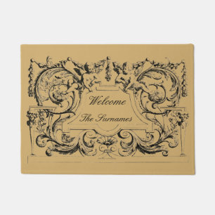 Paillasson Rococo baroque français vintage