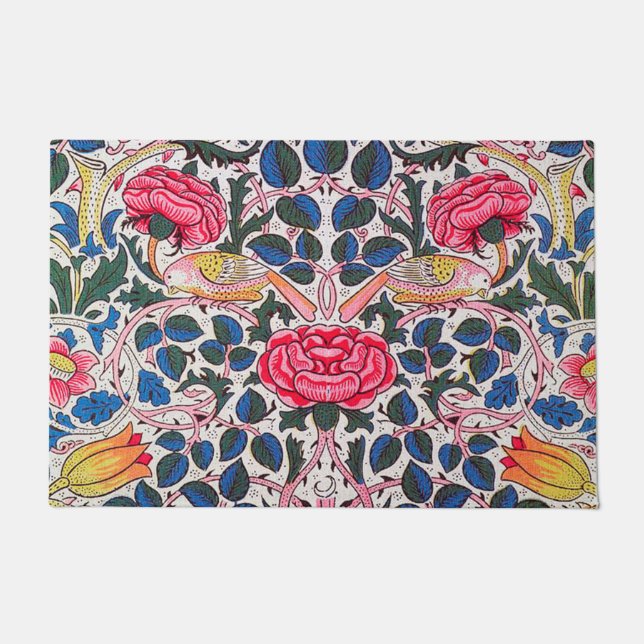 Paillasson Rose et Bird, William Morris (Devant)