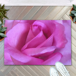 Paillasson Rose fleur rose violet pourpre photo en gros plan