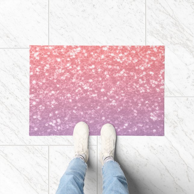 Paillasson Rose rose violet lavande faux pétille parties scin (Intérieur)