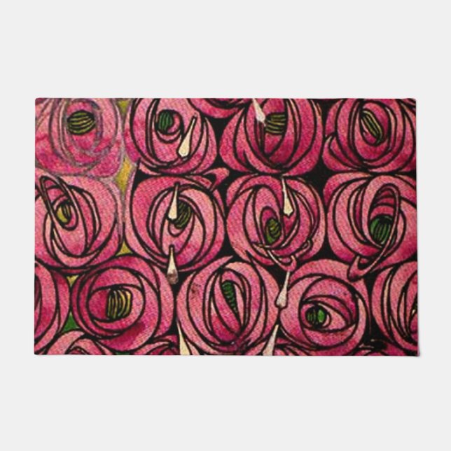 Paillasson Rose, tableau de Charles Mackintosh, (Devant)