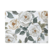Roses de jardin | Floral vintage aquarelle blanc