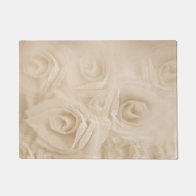 Paillasson Roses papier Sepia (Devant)