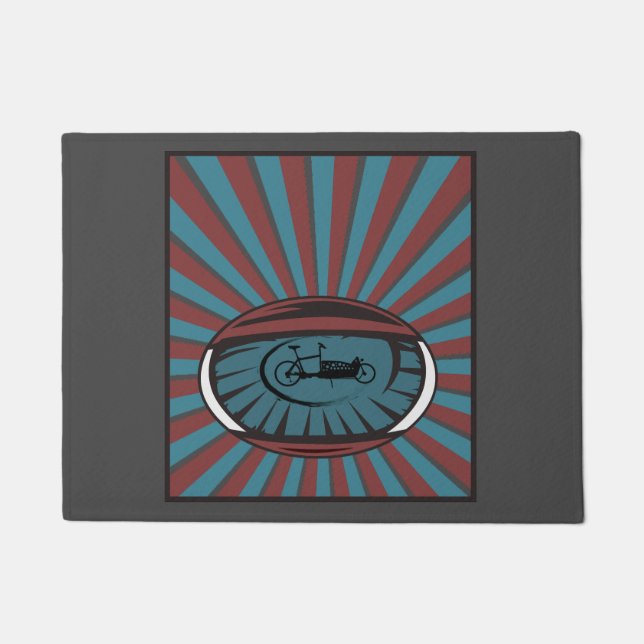 Paillasson Roue de charge dans l'oeil avec des rayons (Devant)