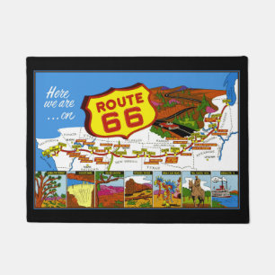Paillasson Route 66 De Los Angeles à Chicago