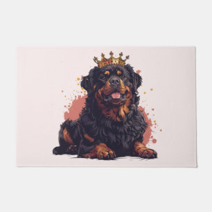 Paillasson Royal Rottweiler Dog Queen Crown