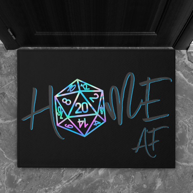 Paillasson RPG - AF | Holo Retro PnP Tabletop Dice Welcome (Créateur téléchargé)