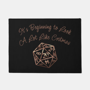 Paillasson RPG Critmas Copper Tabletop PnP Roleplayer Dice