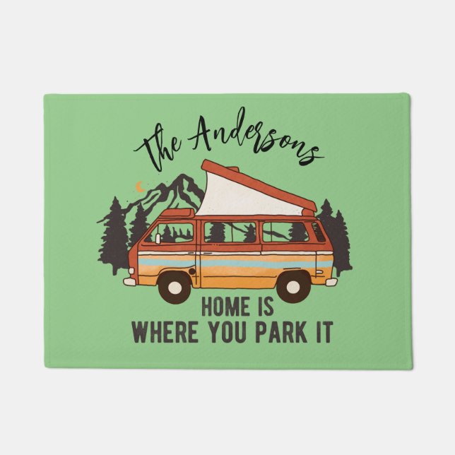 Paillasson RV Camping Tent Trailer Home est l'endroit où vous (Devant)