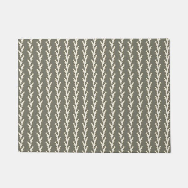 Paillasson Sage Green Jagged Stripes   (Devant)