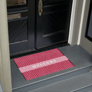 Paillasson Saint Valentin Motif de coeur rouge Personnalisé
