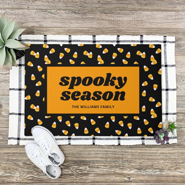 Paillasson Saison Éffrayante de Corn à bonbons Halloween (Créateur téléchargé)