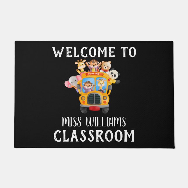 Paillasson Salle de classe de l'enseignant Bienvenue porte Ma (Devant)