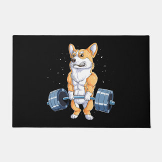 Paillasson Salle De Fitness Corgi Funny Deadlift