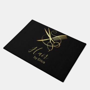 Paillasson Salon de beauté Golden and Black