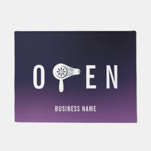 Paillasson Salon de cheveux Blow Dry Bar Profond Violet ouver