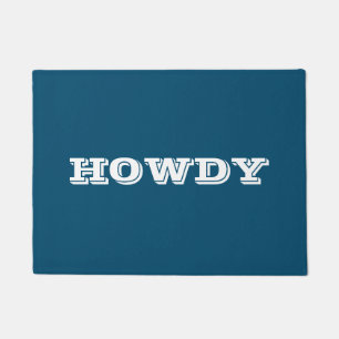 Paillasson Salut ou nom "Howdy", Ocean Blue
