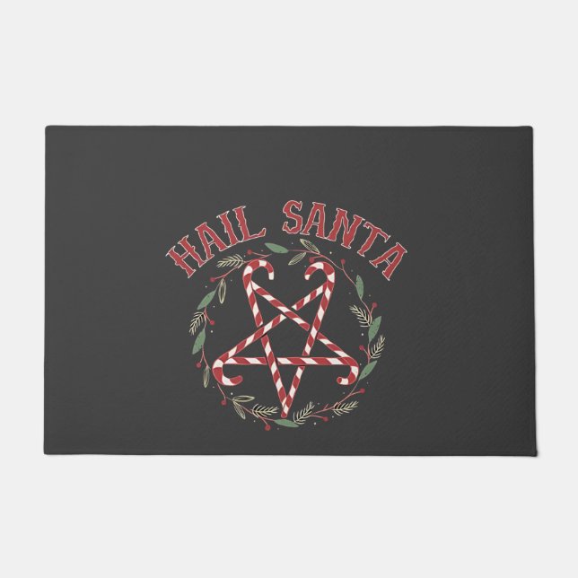 Paillasson Salut Satan Noël Krampus Xmas Devil Candy (Devant)