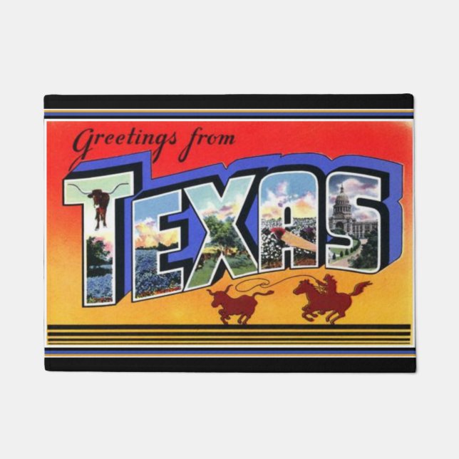 Paillasson Salutations de natte du Texas (Devant)