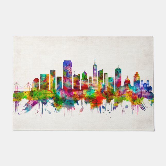 Paillasson San Francisco California Skyline (Devant)