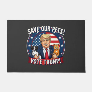 Paillasson Sauvez nos animaux de compagnie Votez Trump Pets F