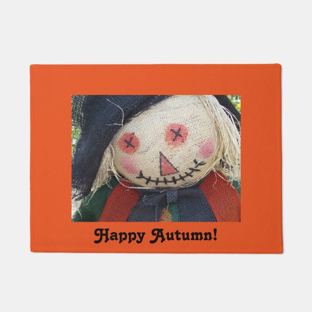Paillasson Scarecrow Happy Automne Porte Mat (Devant)