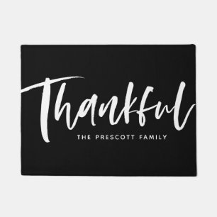 Paillasson Scénario de bravoure noir et blanc Thanksgiving