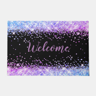 Paillasson script d'accueil fausse parties scintillant