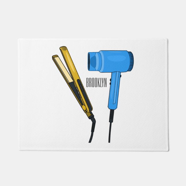 Paillasson Sèche-cheveux & lisseuse-cheveux illustration (Devant)