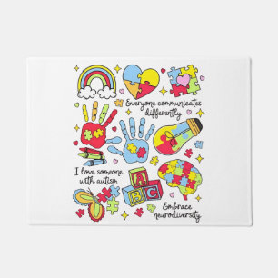 Paillasson Sensibilisation sur l'autisme Embrasser la diversi