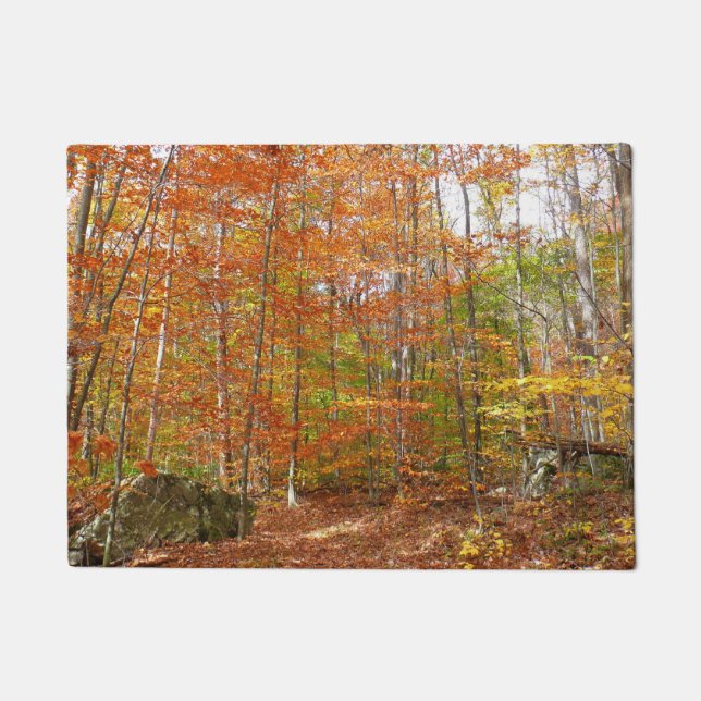 Paillasson Sentier de l'automne de la lumière du soleil au pa (Devant)