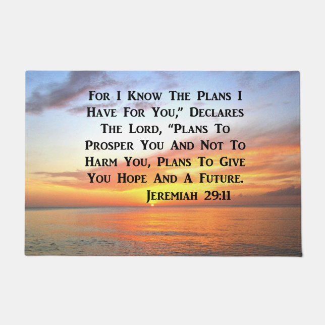 PAILLASSON SERENE SUNRISE JEREMIAH 29:11 BIBLE VERSE (Devant)