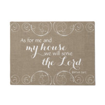 Servez le seigneur Rustic Doormat