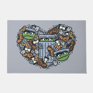 Paillasson Sésame Sésame   Oscar the Grouch Doodle Heart