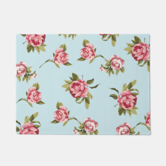 Paillasson Shabby Chic - rose, jaune ou bleu arrière - plan
