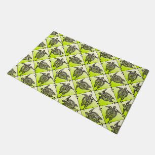 Paillasson Shamanic Tortues de mer Motif - vert
